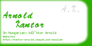 arnold kantor business card